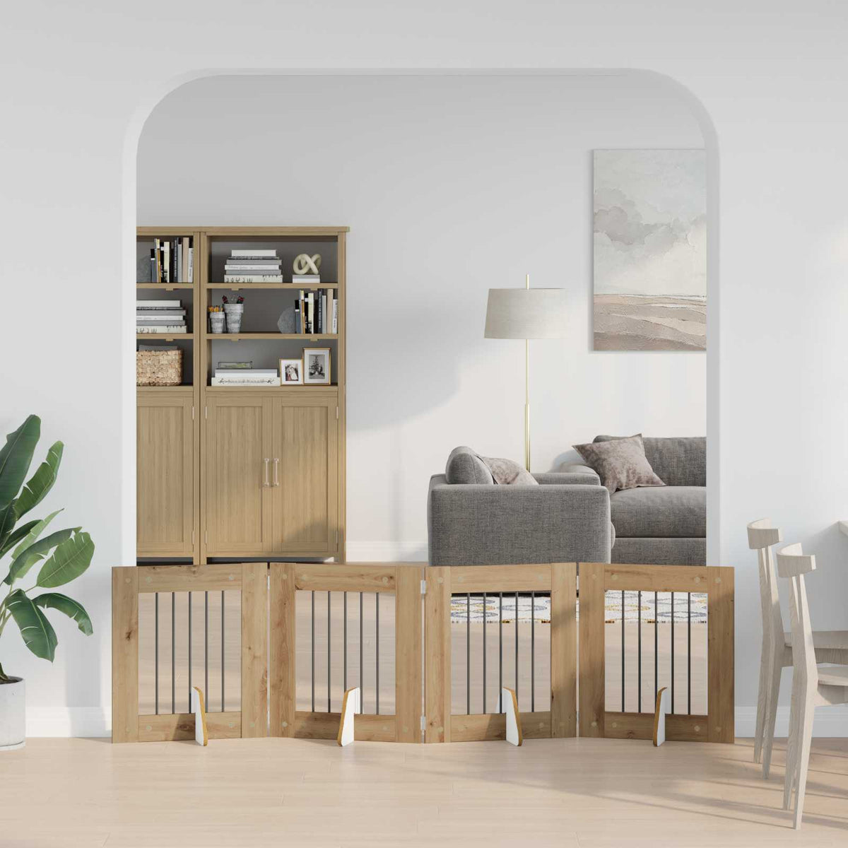 Käytännöllinen Koiraportti Jalustoilla 8 Kpl Artisaanitammi
