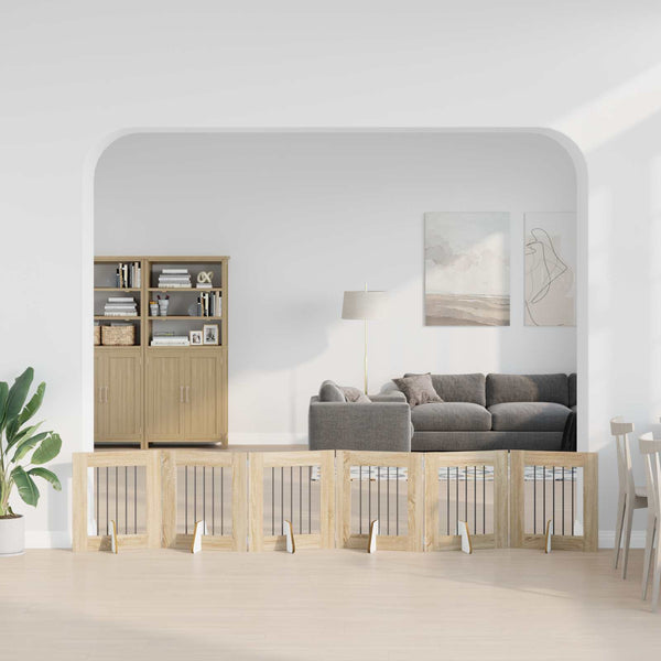 Käytännöllinen Koiraportti Jalustoilla 8 Kpl Artisaanitammi