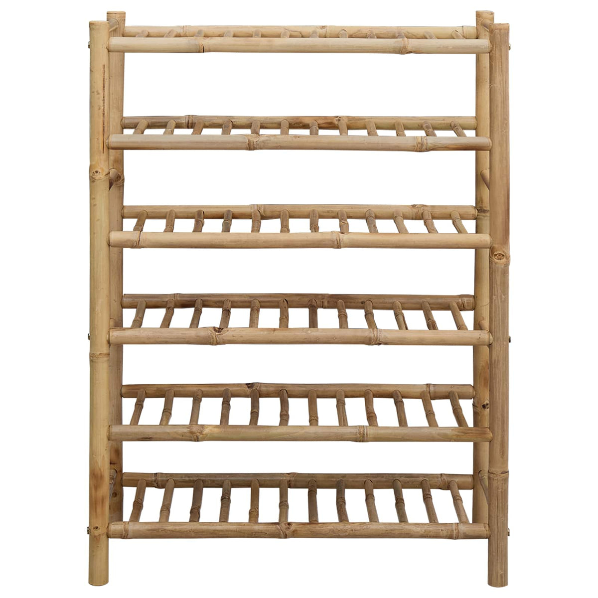 Kenkäteline Hyllyllä Luonnollinen 68 X 28 X 96 Cm Bambusta