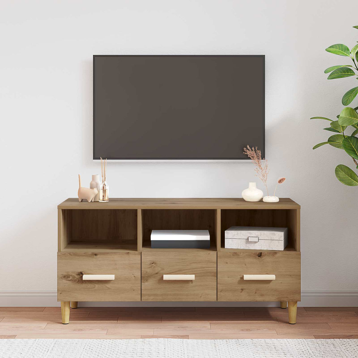 Tv-Taso 102X36X50 Cm Tekninen Puu