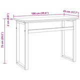 Pöytä Luonnollinen Tiikkipuu 100 X 45 X 75Cm