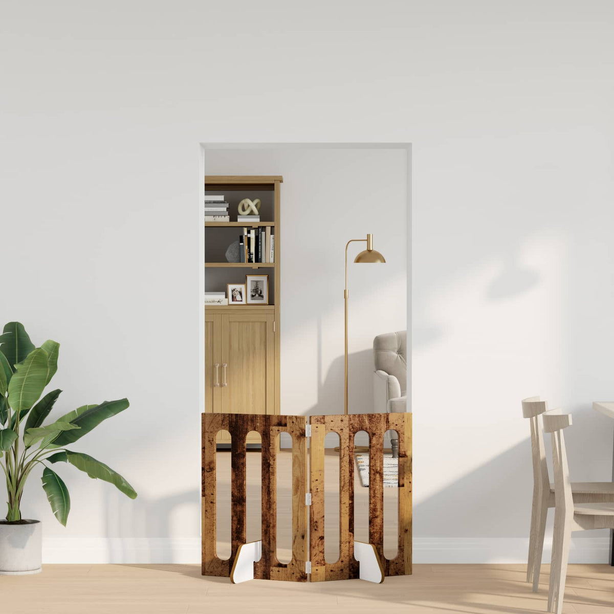 Taitettava Lemmikkitarha 2 Kpl Tammi 100,5 X 38 X