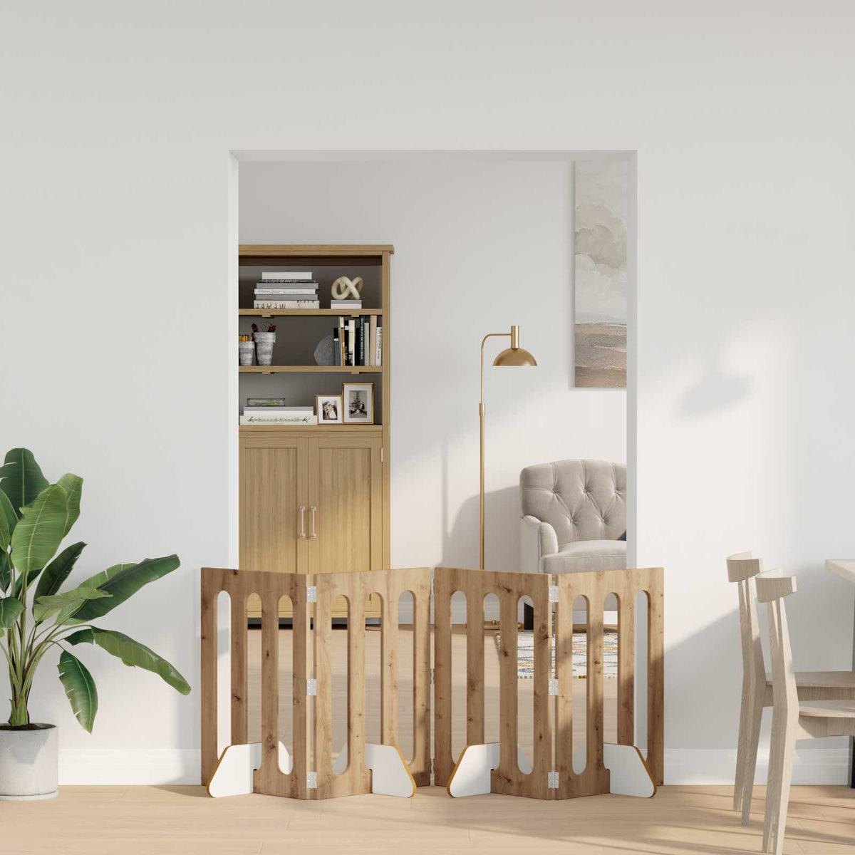 Taitettava Lemmikkitarha 2 Kpl Tammi 100,5 X 38 X