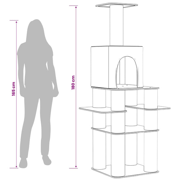 Kissanpuu Sisaliraapimispuilla 180 Cm