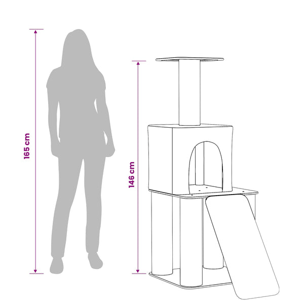 Kissanpuu Sisaliraapimispuilla 146 Cm