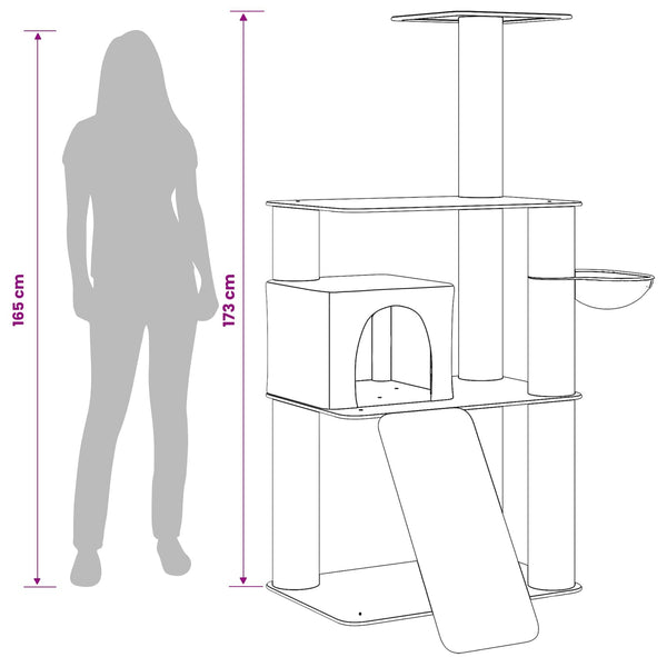 Kissanpuu Sisaliraapimispuilla 173 Cm