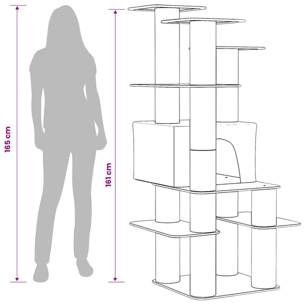 Kissanpuu Sisaliraapimispuilla 161 Cm
