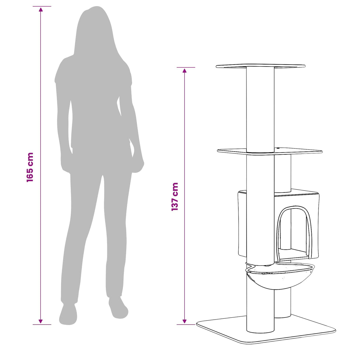 Kissanpuu Sisaliraapimispuilla 137 Cm