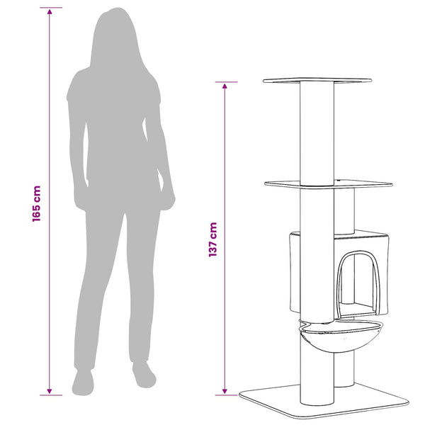 Kissanpuu Sisaliraapimispuilla 137 Cm