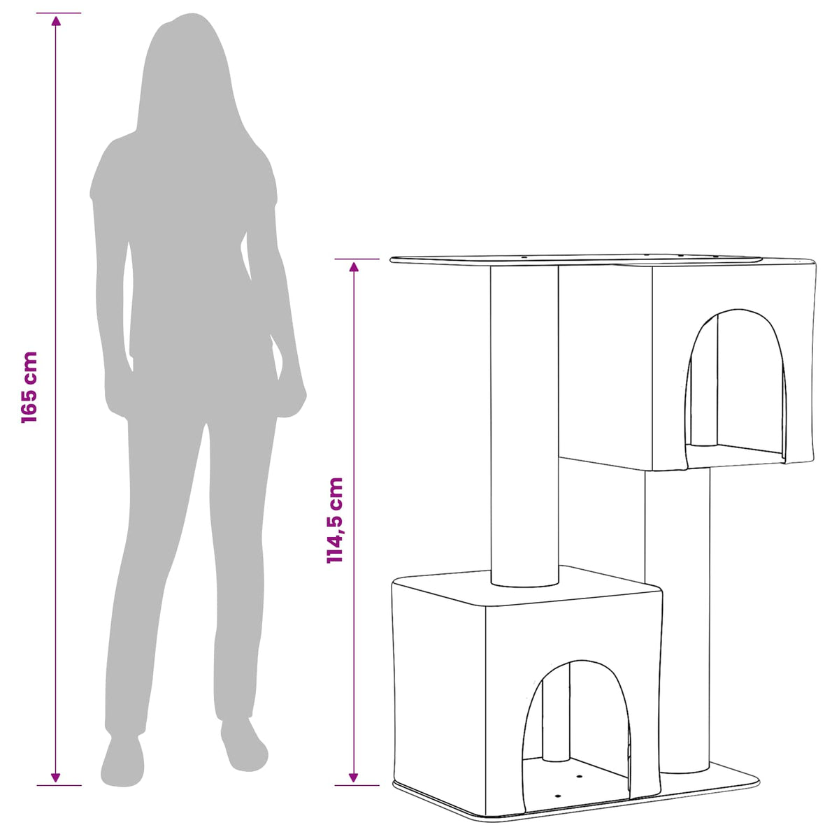 Kissanpuu Sisaliraapimispuilla 114 Cm