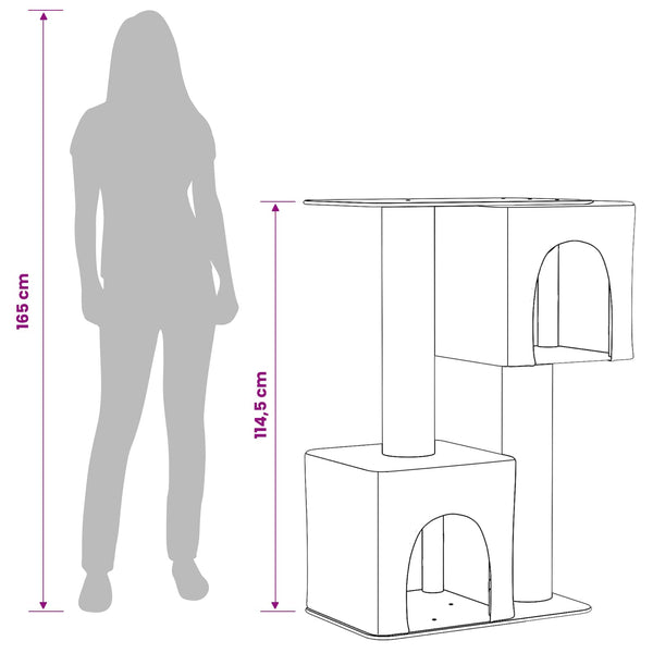 Kissanpuu Sisaliraapimispuilla 114 Cm