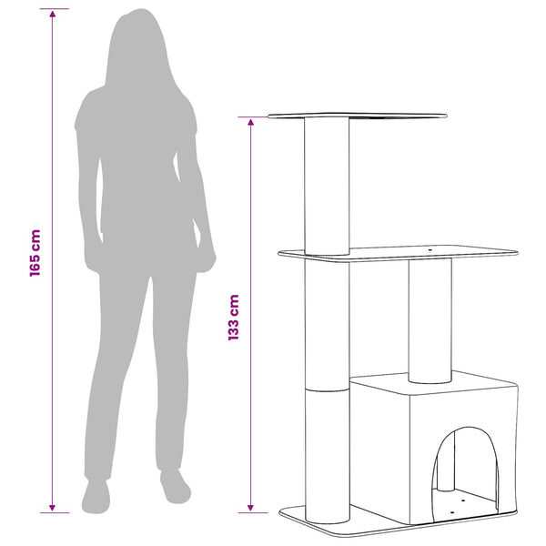 Kissanpuu Sisaliraapimispuilla 133 Cm