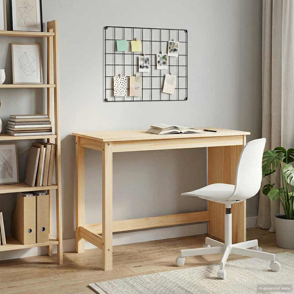 Pöytä 112 X 50 X 75 Cm Massiivinen Mänty