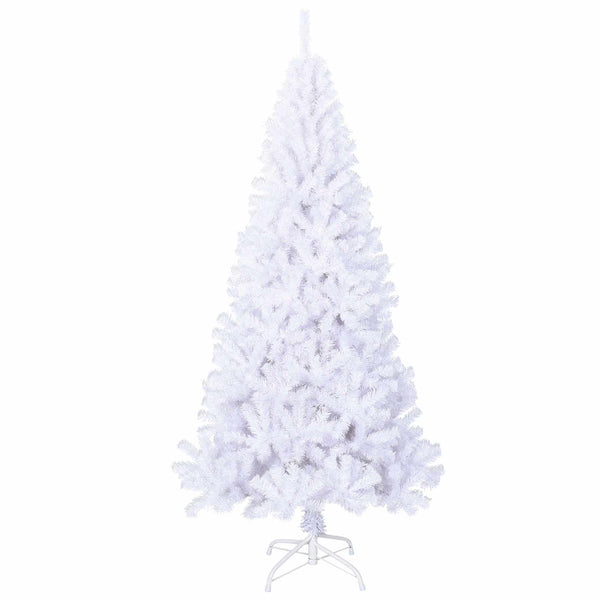 Tekojoulukuusi 300 Led-Valoilla Valkoinen Pvc Ja Teräs