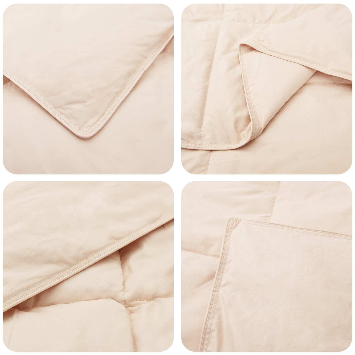 Talvilakana Beige 260 X 220 Cm 100% Luonnollinen Kapok