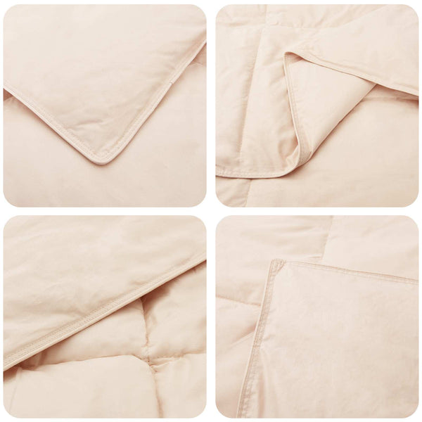 Talvilakana Beige 260 X 220 Cm 100% Luonnollinen Kapok