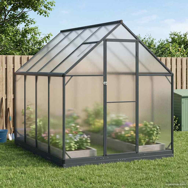 Puutarhan Viherhuone Ovella Antrasiitti 183,5 X 123 X 207 Cm