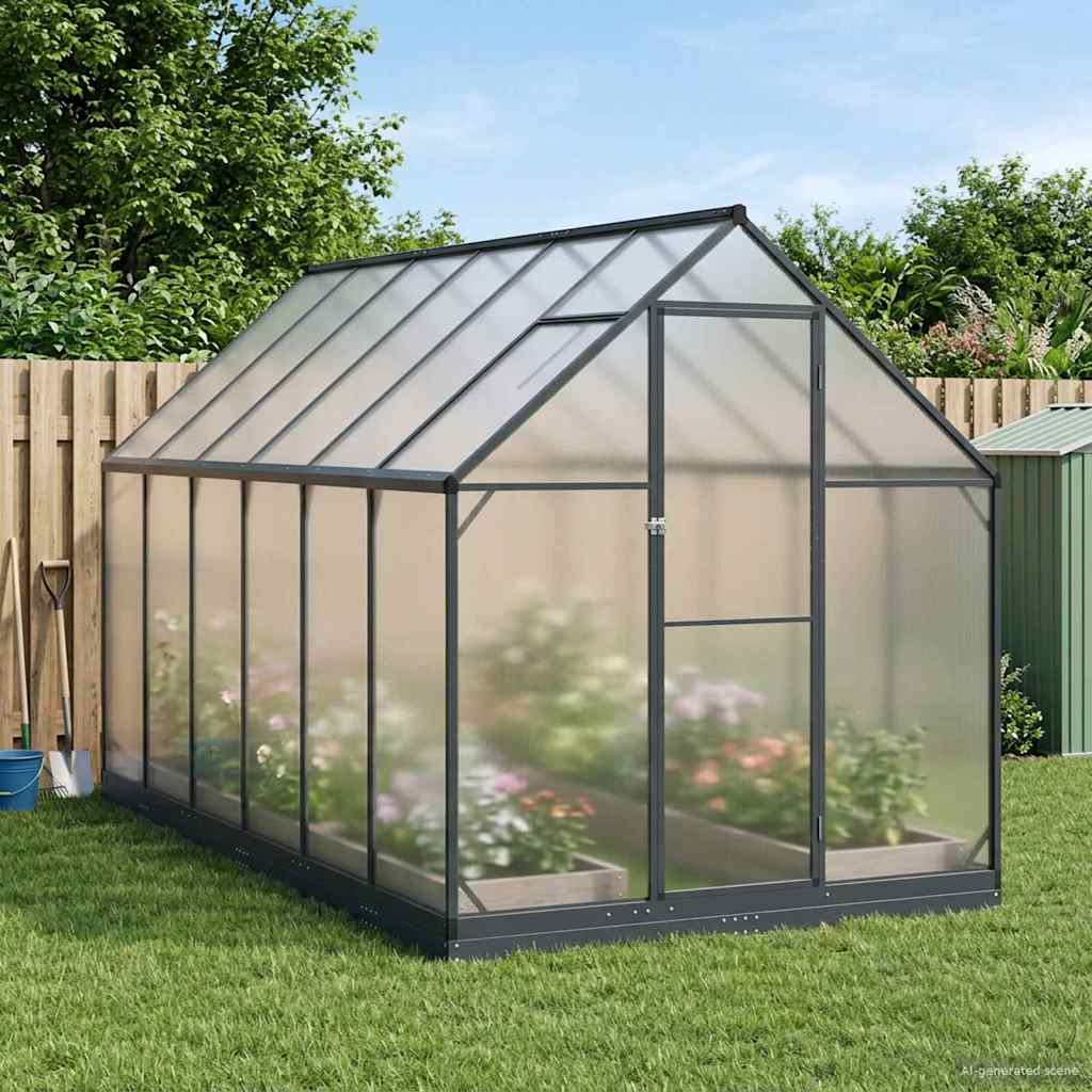 Puutarhan Viherhuone Ovella Antrasiitti 183,5 X 123 X 207 Cm