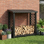 Polttopuuhylly 114 X 46 X 101 Cm Pp Antrasiitti