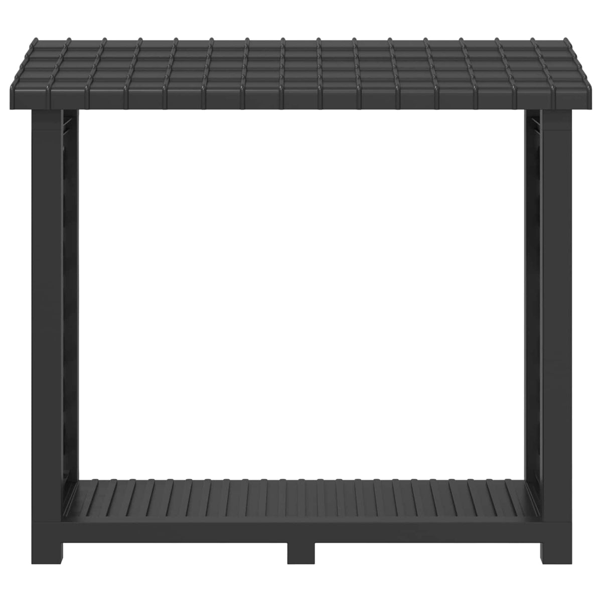 Polttopuuhylly 114 X 46 X 101 Cm Pp Antrasiitti