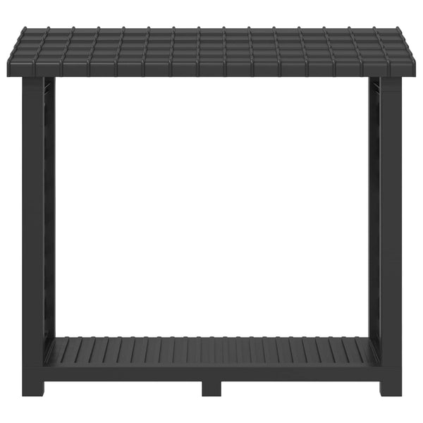 Polttopuuhylly 114 X 46 X 101 Cm Pp Antrasiitti
