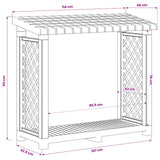 Polttopuuhylly 114 X 46 X 101 Cm Pp Antrasiitti