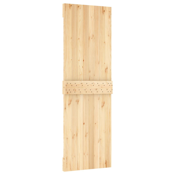 Liukuovi 70 X 210 Cm Massiivinen Mänty (Käsittelemätön)