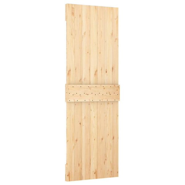 Liukuovi 70 X 210 Cm Massiivinen Mänty (Käsittelemätön)