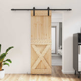 Liukuovi 70 X 210 Cm Massiivinen Mänty (Käsittelemätön)