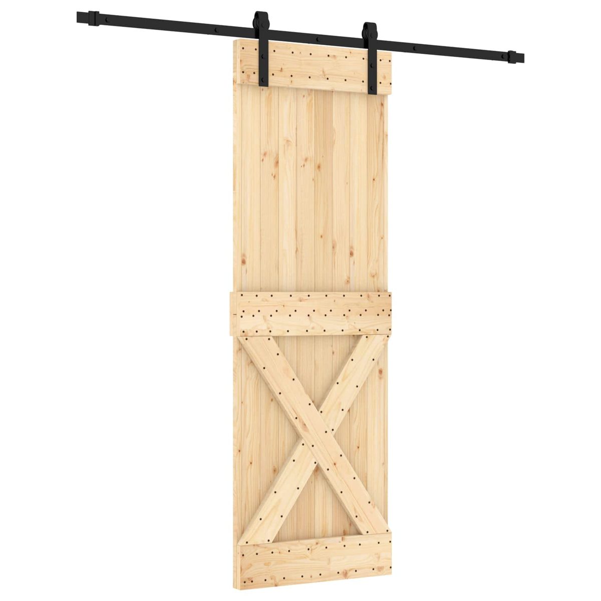 Liukuovi 70 X 210 Cm Massiivinen Mänty (Käsittelemätön)