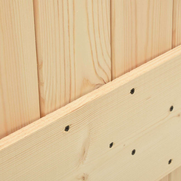Liukuovi 100 X 210 Cm Massiivinen Mänty (Käsittelemätön)