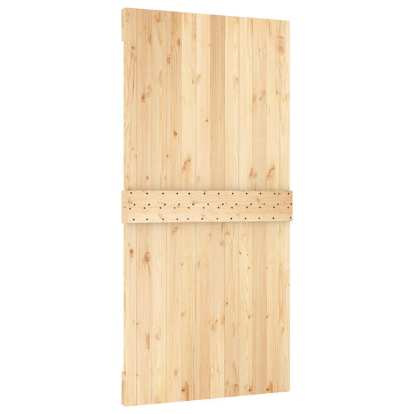 Liukuovi 100 X 210 Cm Massiivinen Mänty (Käsittelemätön)