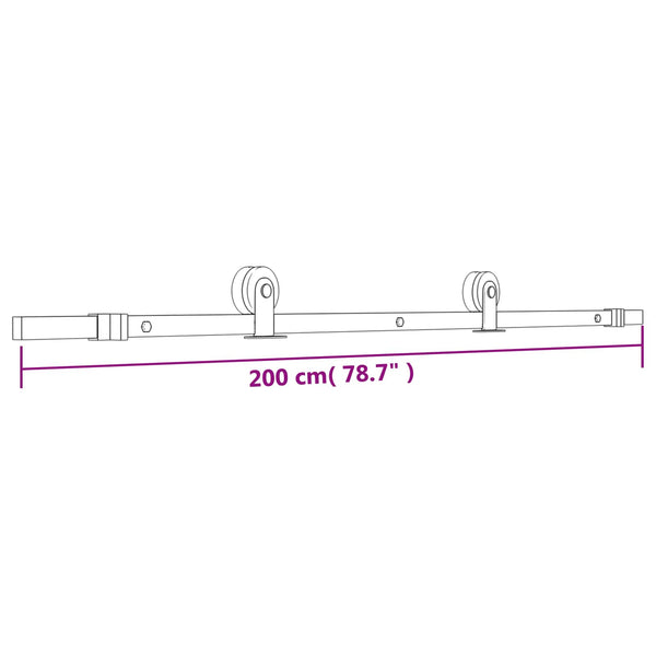 Liukuovi 95 X 210 Cm Massiivinen Mänty (Käsittelemätön)