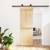 Liukuovi 70 X 210 Cm Massiivinen Mänty (Käsittelemätön)