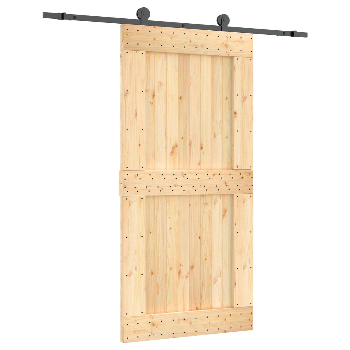 Liukuovi 100 X 210 Cm Massiivinen Mänty (Käsittelemätön)