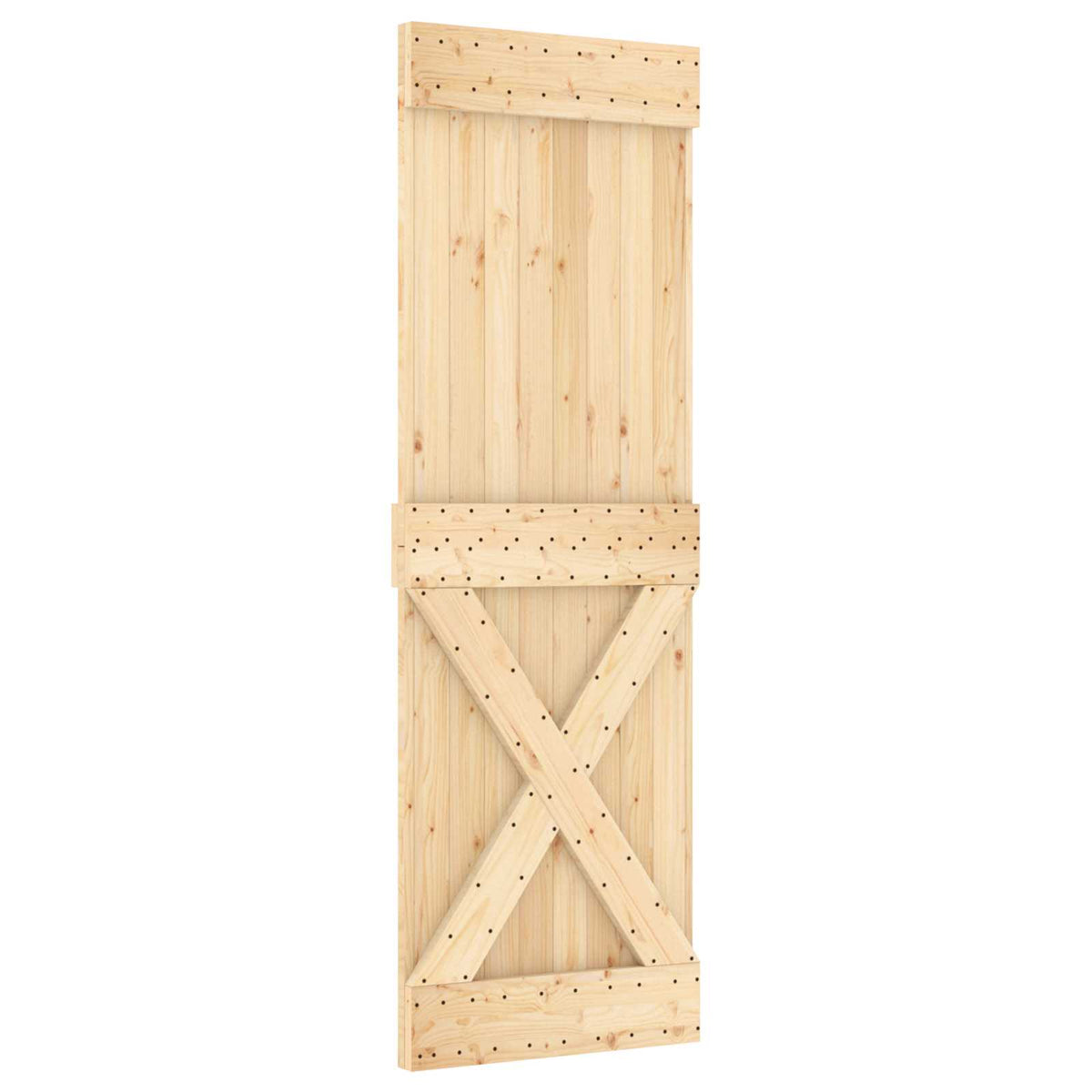 Liukuovi Luonnollinen Ja Musta 70 X 210 Cm Massiivinen Mänty