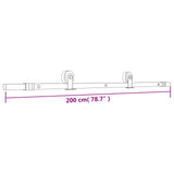Liukuovi Luonnollinen Ja Musta 70 X 210 Cm Massiivinen Mänty