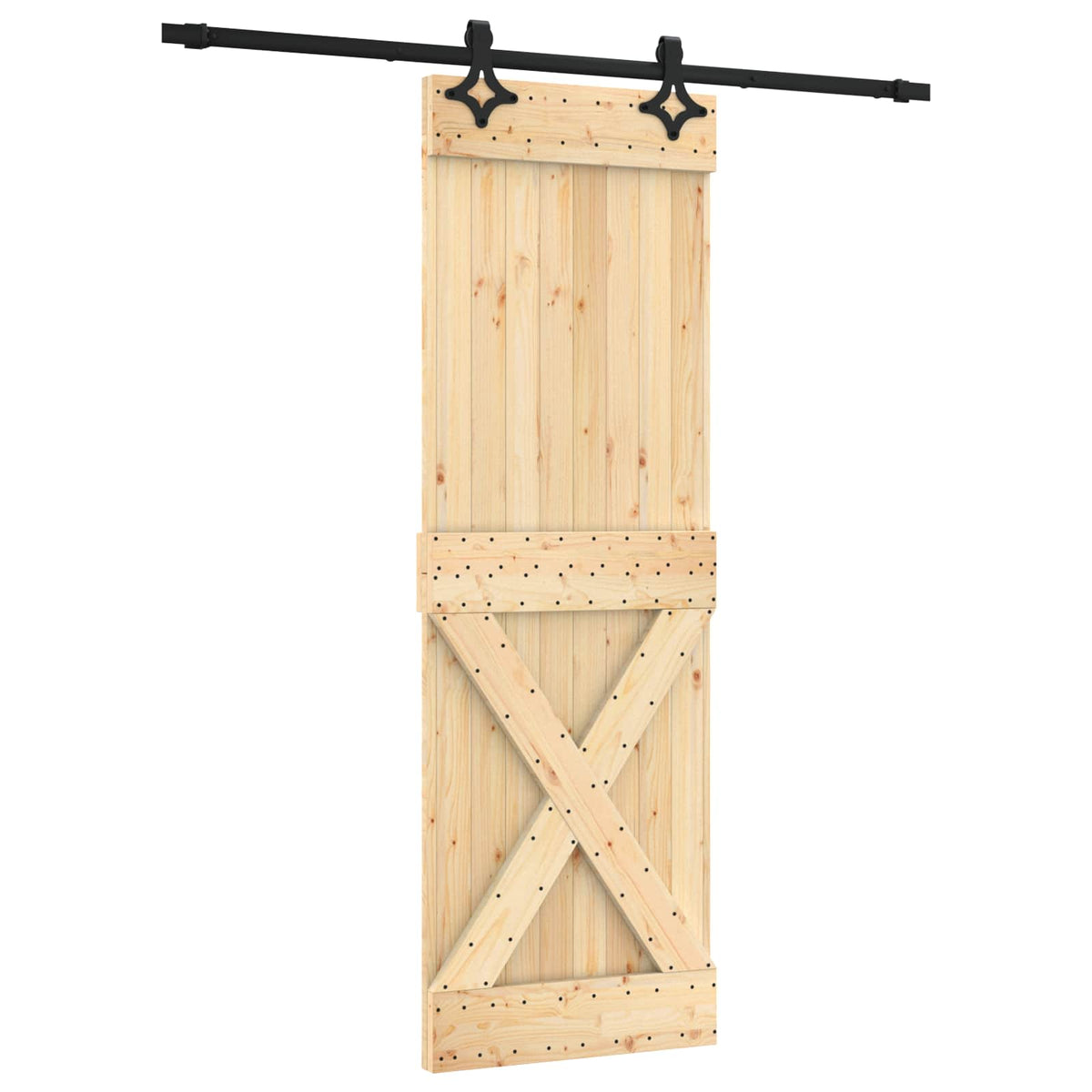 Liukuovi 70 X 210 Cm Massiivinen Mänty (Käsittelemätön)