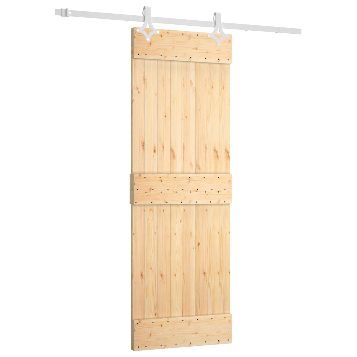 Liukuovi 70 X 210 Cm Massiivinen Mänty (Käsittelemätön)