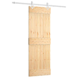 Liukuovi 70 X 210 Cm Massiivinen Mänty (Käsittelemätön)