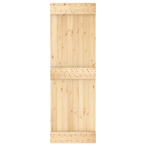 Liukuovi 70 X 210 Cm Massiivinen Mänty (Käsittelemätön)