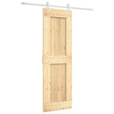 Liukuovi 70 X 210 Cm Massiivinen Mänty (Käsittelemätön)