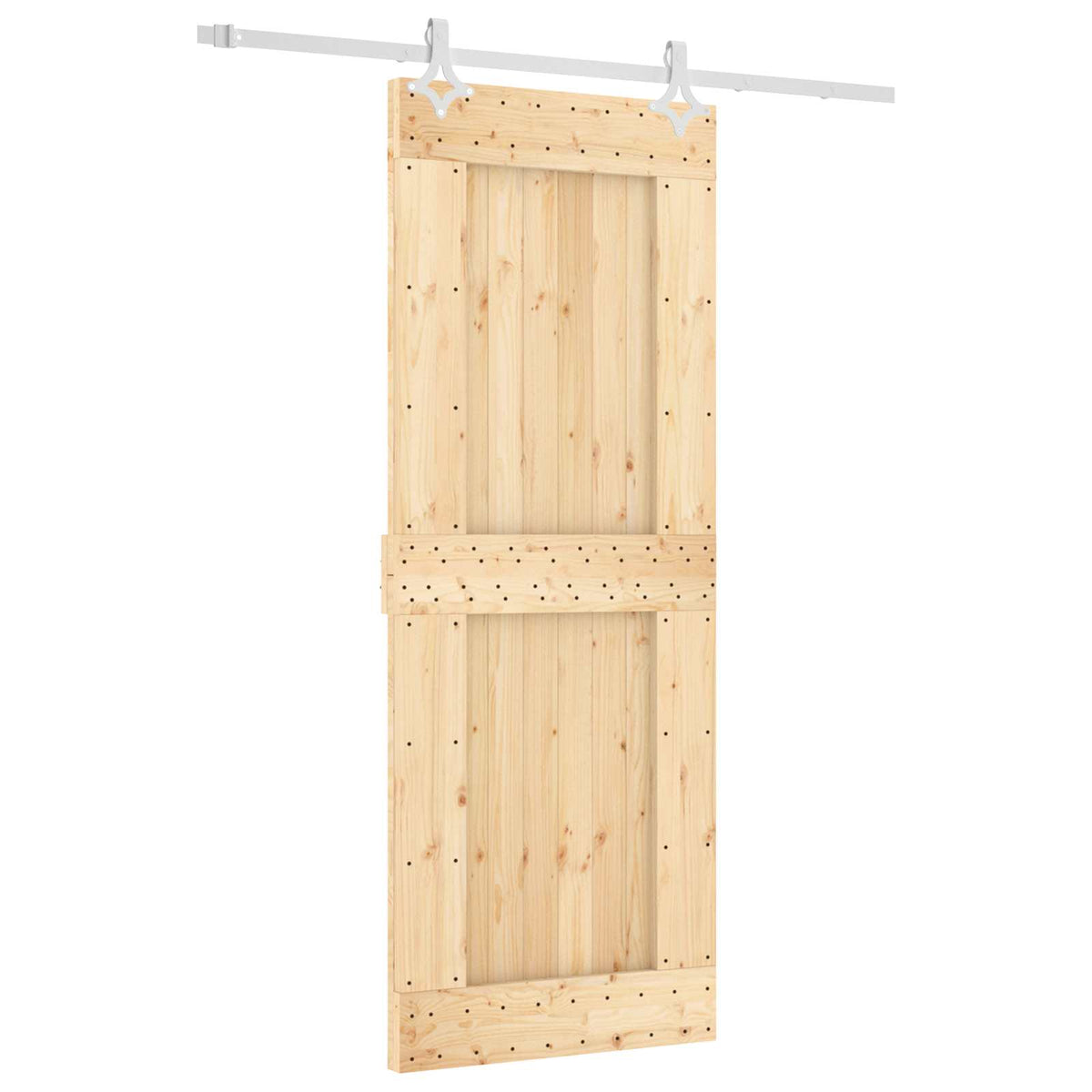 Liukuovi 80 X 210 Cm Massiivinen Mänty (Käsittelemätön)