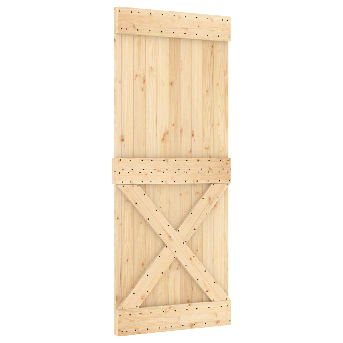 Liukuovi 85 X 210 Cm Massiivinen Mänty (Käsittelemätön)