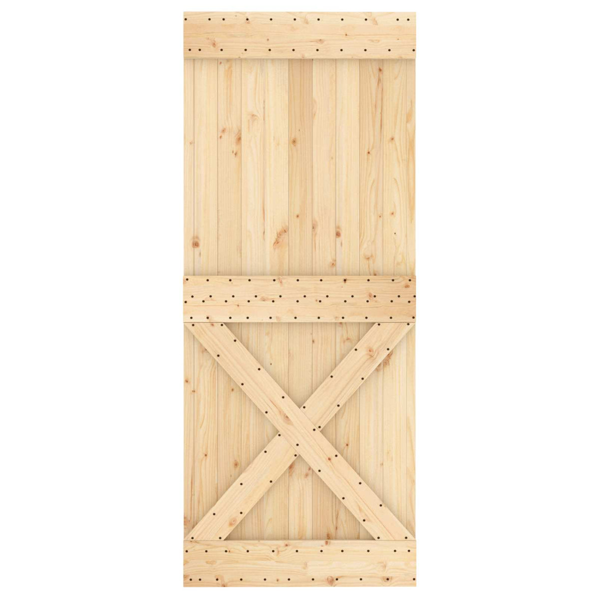 Liukuovi 85 X 210 Cm Massiivinen Mänty (Käsittelemätön)