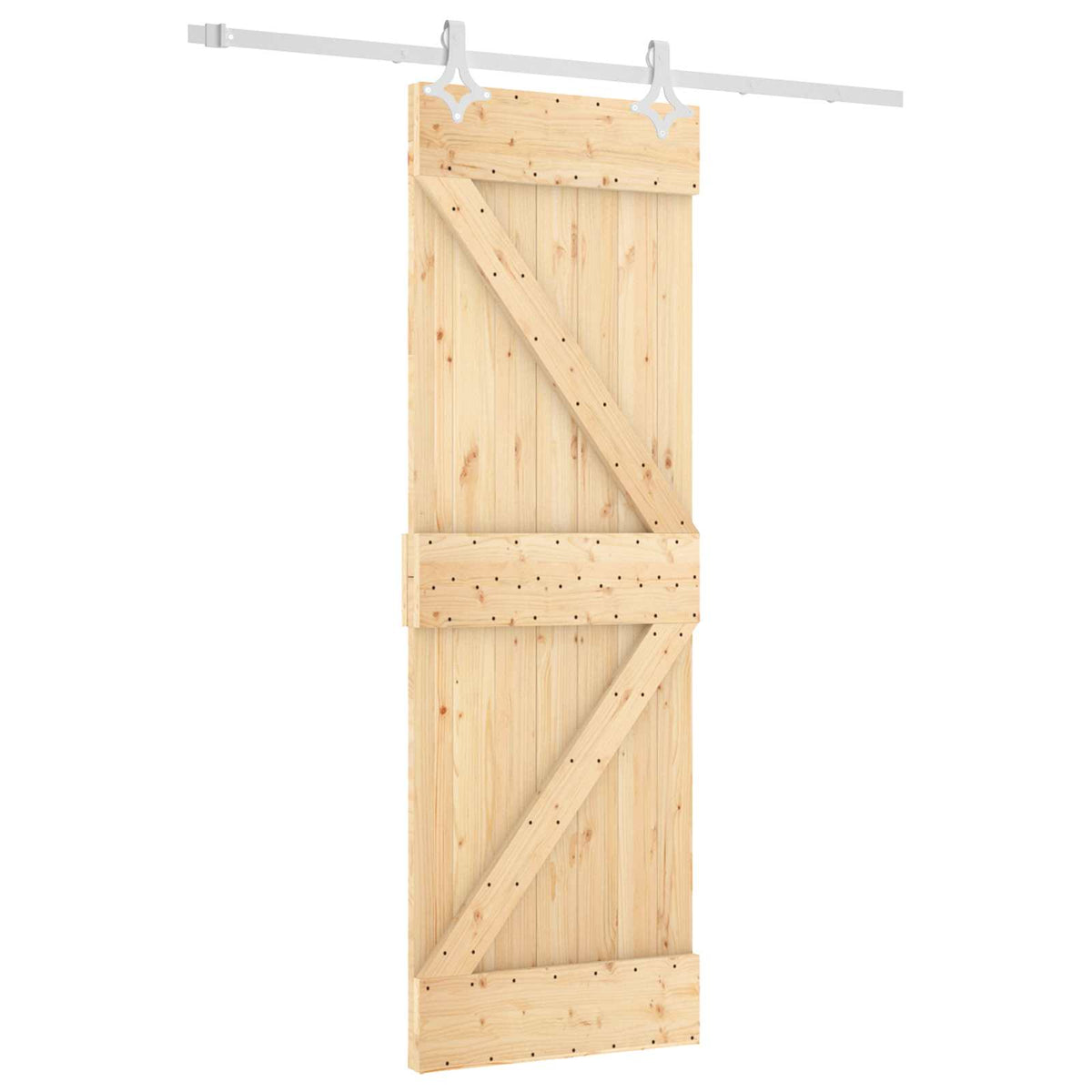 Liukuovi 70 X 210 Cm Massiivinen Mänty (Käsittelemätön)