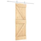 Liukuovi 70 X 210 Cm Massiivinen Mänty (Käsittelemätön)