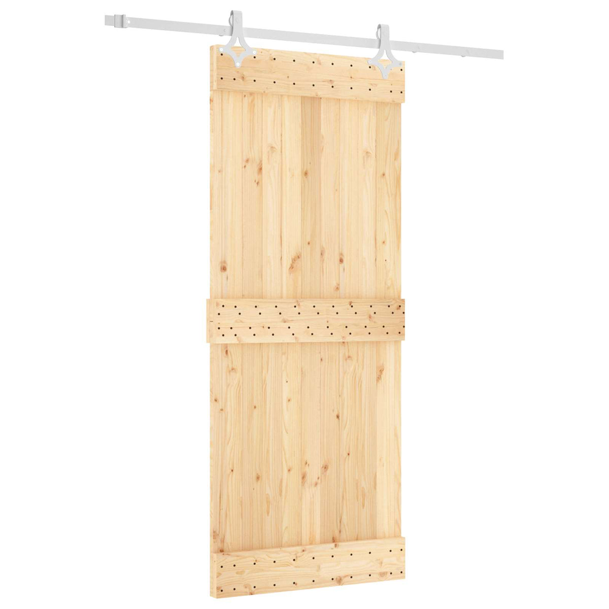 Liukuovi 85 X 210 Cm Massiivinen Mänty (Käsittelemätön)