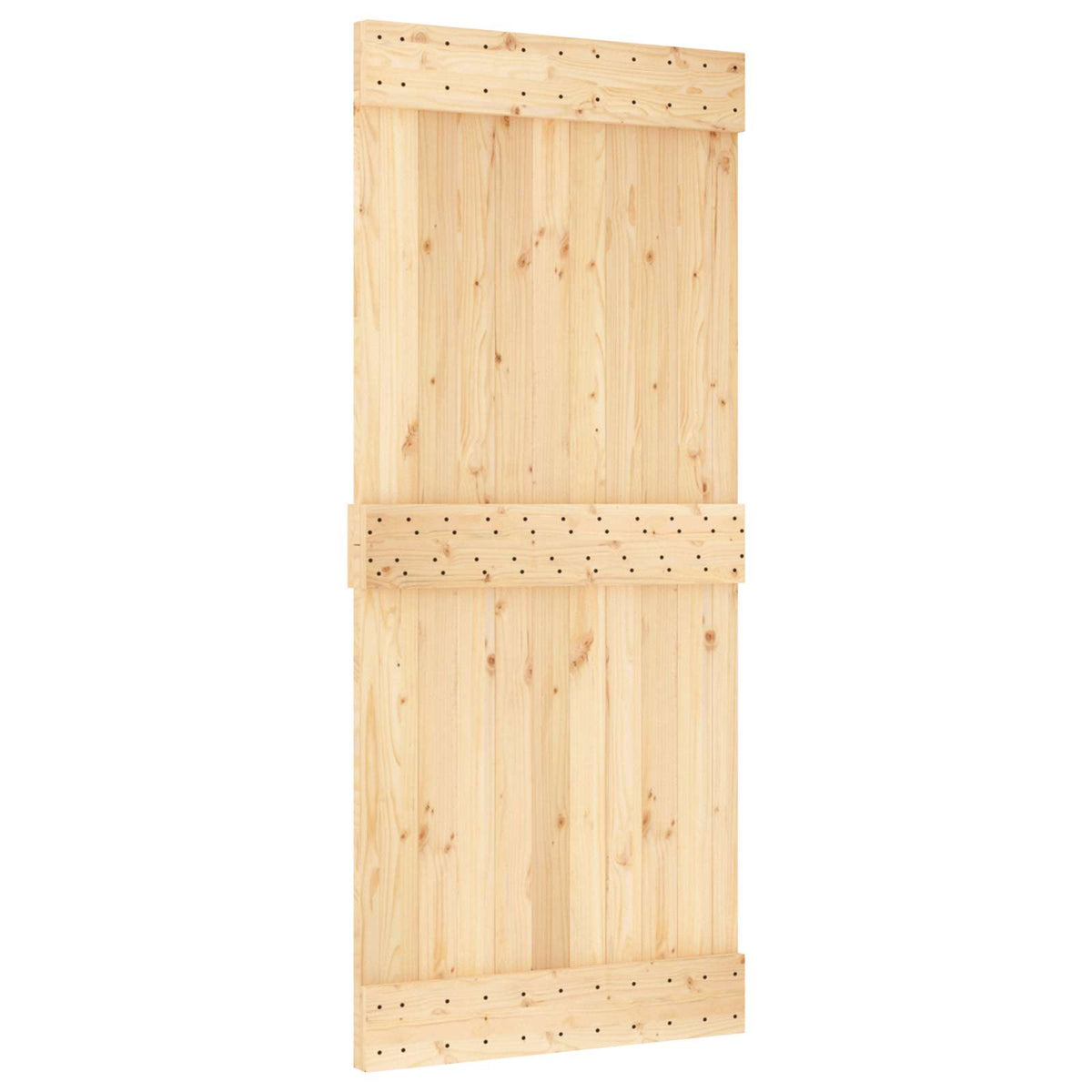 Liukuovi 90 X 210 Cm Massiivinen Mänty (Käsittelemätön)