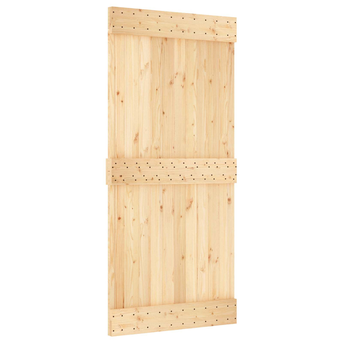 Liukuovi 95 X 210 Cm Massiivinen Mänty (Käsittelemätön)
